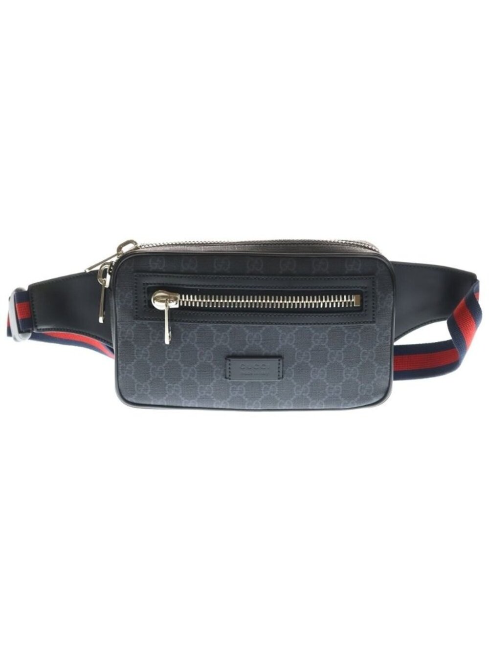 Gucci GG Supreme Waist Bag Black Leather